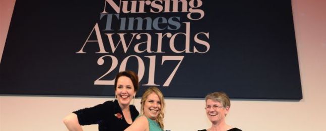 Photo fo Katrine Sealey, Nursing Times Awards 2017