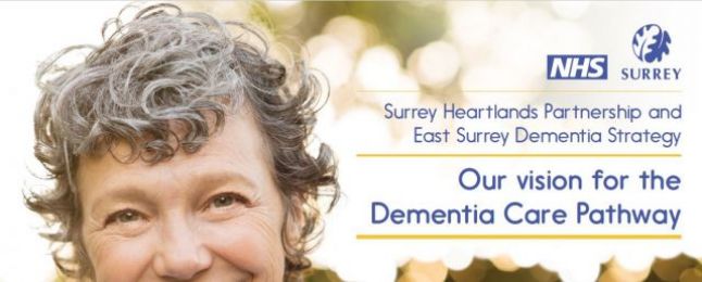 Poster for Surrey Heartland Partnership, Our vision for the Dementia Care Pathway