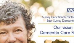 Poster for Surrey Heartland Partnership, Our vision for the Dementia Care Pathway