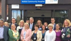 Philip Hamond with the Walton Community Hospital Staff